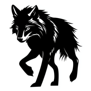 silhouette of a wolf